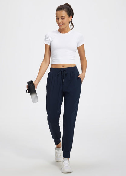 Libin Joggers for Women Tall/Regular/Petite Dance Sweatpants Athletic Workout Trousers Pants Tapered Casual Teacher Yoga Pants for Running Golf Work Cloths, Navy XS