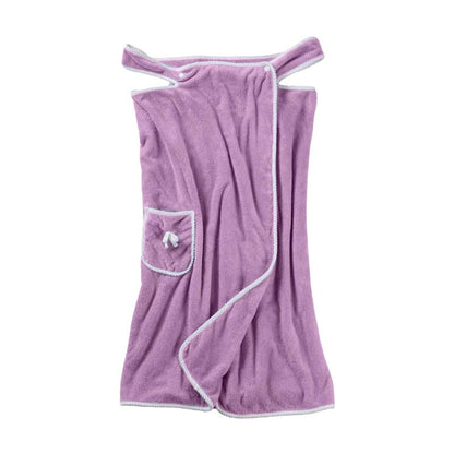 Unisex Bath Towel, Wearable After Bath Towel Set, Wearable Quick Dry Shower Gym Towel(53" x 31", Purple)