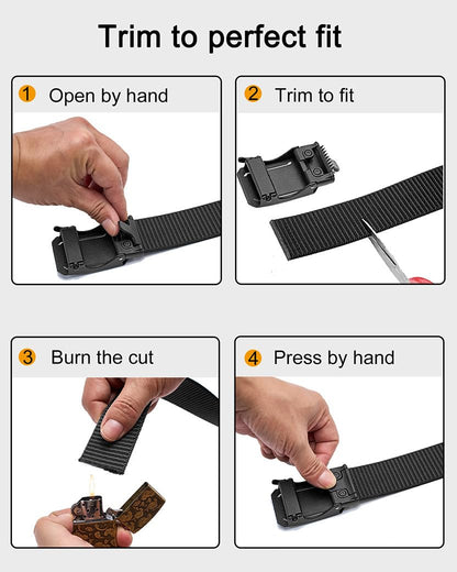 EZL Men's Tactical Belt, 1.5" Nylon Ratchet Belt for Work Duty EDC