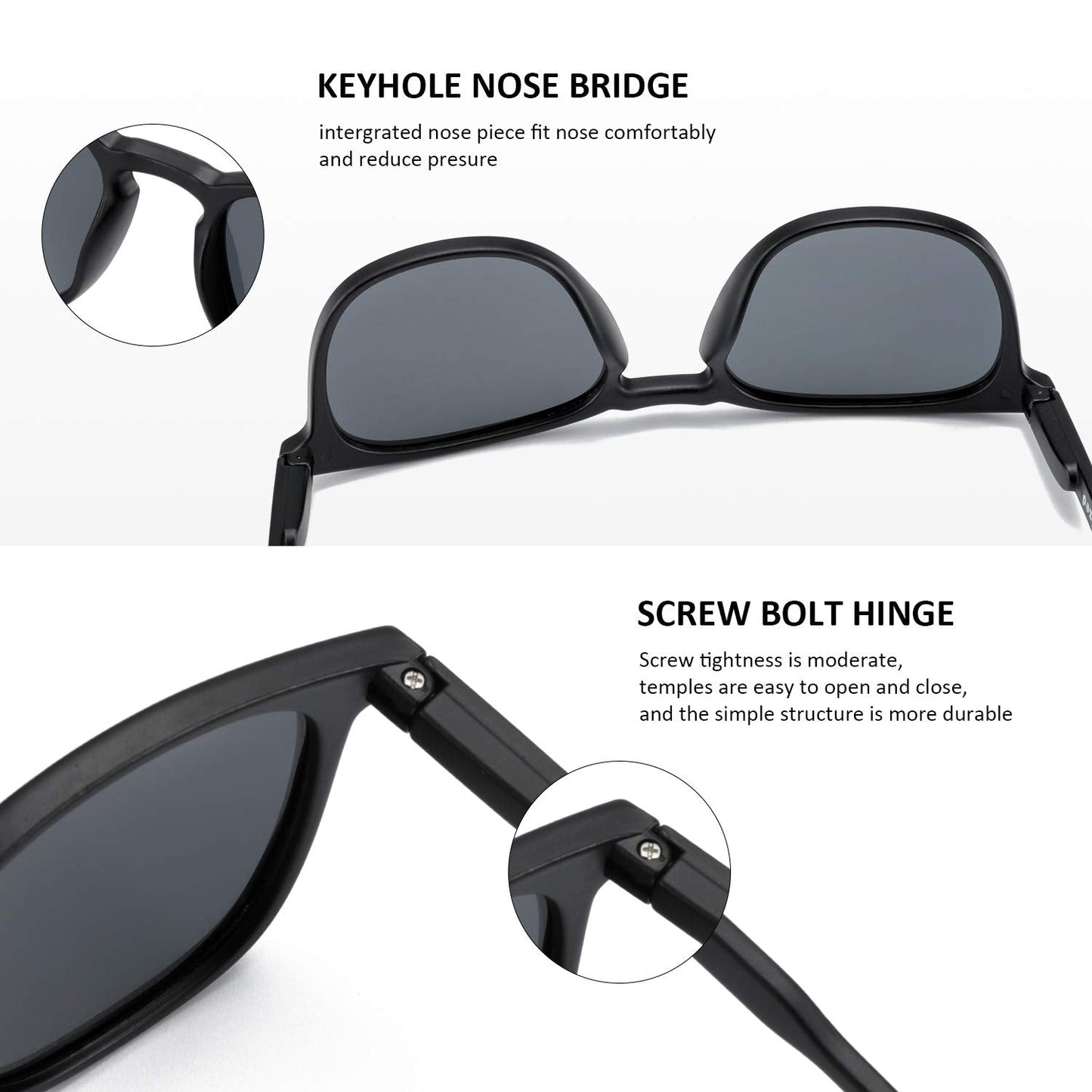 ZENOTTIC Polarized Sunglasses for Women Men: Retro Shades Round | Square Frame UV Protection 2 Pack