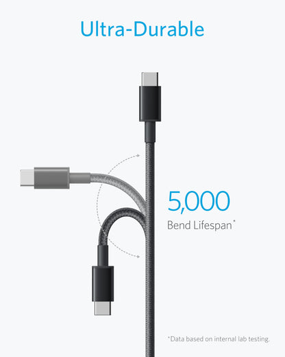Anker Cable [2 Pack, 3FT], USB A to USB C Cable for iPhone 17 Series,Samsung Galaxy S10 S10+, LG V30, Beats Fit Pro and More (Black)