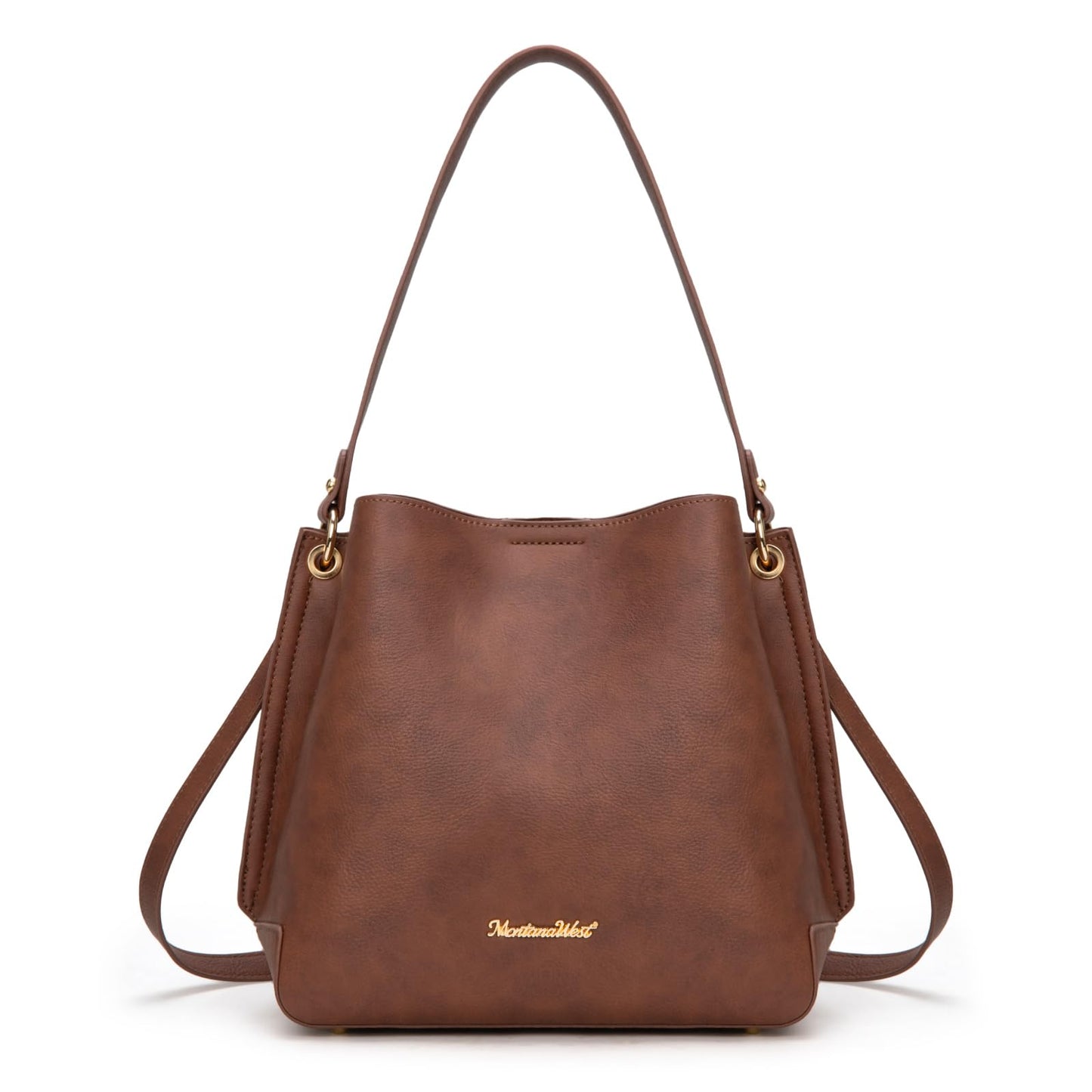 Montana West Hobo Bags for Women Medium Shoulder Purse Casual Bucket Top Handle Handbag with Detachable Crossbody Strap, MWC-HB-584-CF