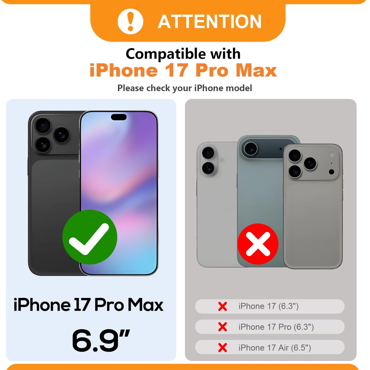 Bocasal for iPhone 17 Pro Max Wallet Case Compatible with MagSafe Wireless Charging, RFID Blocking Magnetic Leather Case with Card Slots Holder Kickstand Detachable Wrist Strap 6.9 Inch (Black)