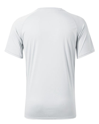 Willit Men's Rashguard Swim Shirt Short Sleeve UPF 50+ Sun Protection SPF Quick Dry Water Shirt White L