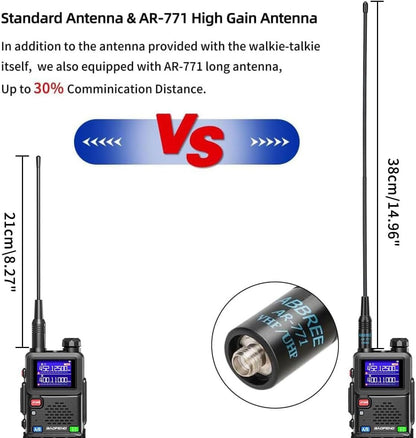 Baofeng Radio Ham Radio Long Range AR-5RM 10W Handheld NOAA Emergency Weather Radio 999CH Rechargeable Walkie Talkies with Programming Cable,USB-C Charging for Survival Gear Hunting Camping,2 Pack