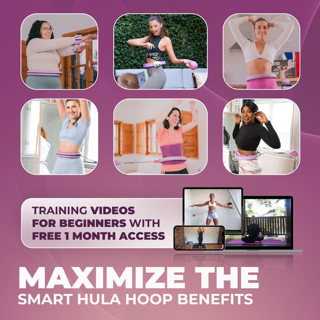 Swiss Activa+ S4.S XL Silent Hula Hoop |Improved XL Size, has 18 Comfort Links | Premium with Counter,Waist Size up to 69-126 cm |Infinity Hoop, Smart Weighted Hula Hoop for Women, Weight Hula Hoop.