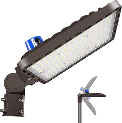 350W LED Parking Lot Lights Outdoor with Slip Fit Mount 52500LM 5000K Super Bright Dusk-to-Dawn Parking Area Light IP65 Commercial and Security Street Stadium Lighting Heavy-Duty 100-277V
