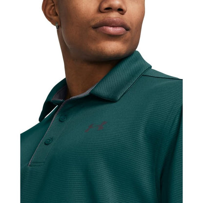 Under Armour Men's Tech Golf Polo, (449) Hydro Teal / / Pitch Gray, X-Small