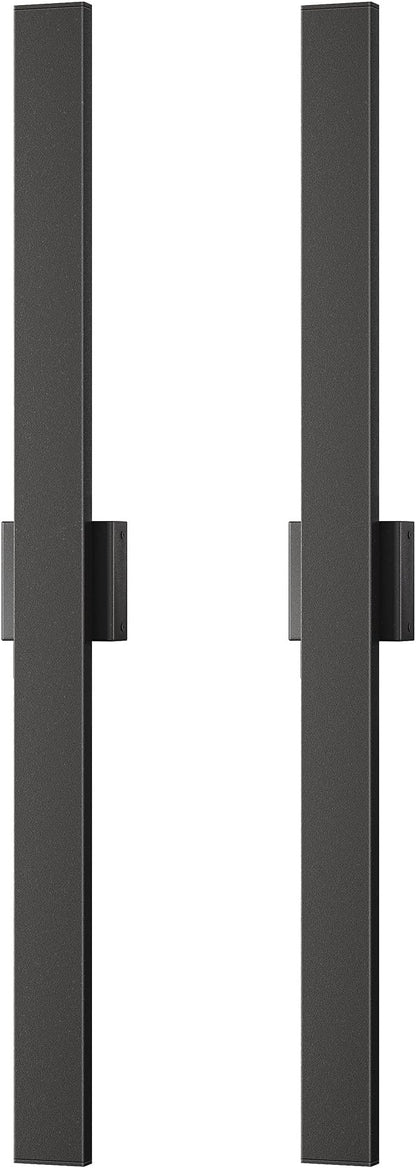 EDISHINE 2 Pack Modern Outdoor Wall Lights Dimmable, 39.3" Linear Led Exterior Wall Light, 3CCT, Iron & PC, IP65 Waterproof, Long Exterior Lighting Fixtures for Front Door, Stair, Black
