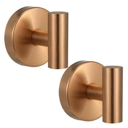 warlve Heavy Duty Reusable Suction Cup Hooks for Shower - No Drill Bathroom/Glass/Mirror/Tiles & Metal Surfaces,and Smooth Non-Porous Surfaces for Towels, Robes, Loofahs (2, Champagne Bronze)