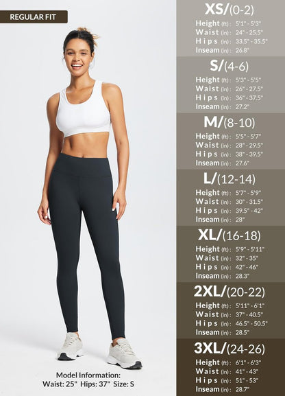 baleaf Fleece Lined Leggings for Women Water Resistant Thermal Hiking Pants Running Gear Skiing Tights Cold Weather Black XL