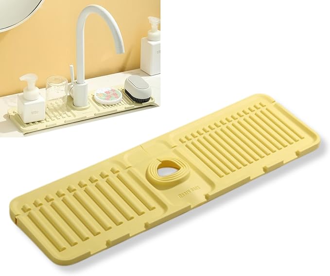 Silicone Sink Splash Guard, Non-Slip Faucet Mat