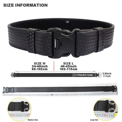 LytHarvest 8-in-1 Police Duty Belt Kit with Pouches, Law Enforcement Utility Belt Rig, Modular Security Guard Equipement, Tactical Utility Duty Belt, Basketweave (Medium)