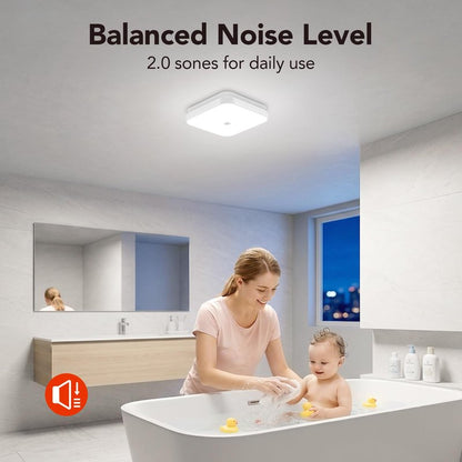OREiN 2-in-1 Bathroom Exhaust Fan with Light, 110 CFM Shower Vent Fan, 1000LM Bright LED, 5000K, ENERGY STAR, HVI/FCC/ETL, Easy Retrofit Installation (Cut-Out 7.36" x 7.68")