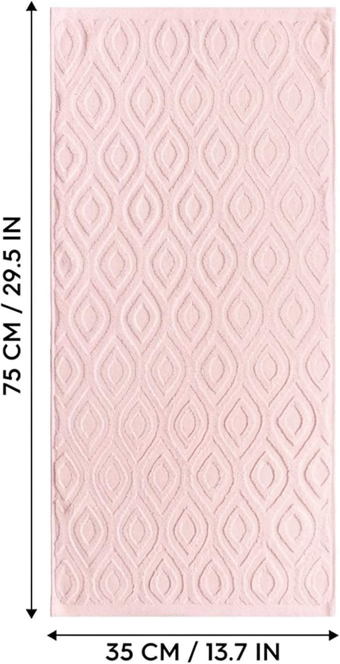 Artoid Mode 1 Pc Pink 3D Diamond Grid Jacquard Hand Towels