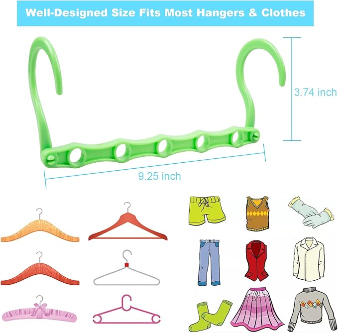 DUCOO 10 PCS Space Saving Hangers, 5-Hole Magic Hangers