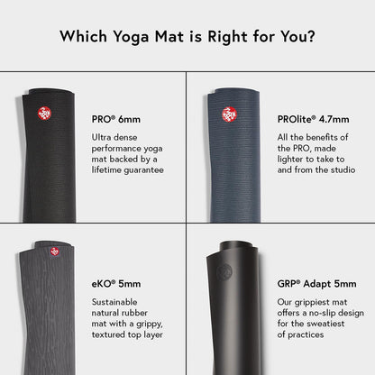 Manduka eKO Yoga Mat - 5mm Natural Rubber | Eco-Friendly | Soft Textured Surface| Natural Next-to-Skin Feel