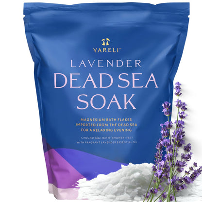 Yareli Magnesium Flakes, 15lb, Dead Sea Bath & Foot Soak, Alternative to Epsom Salt with Over 800,000mg of Magnesium Chloride Per Bag