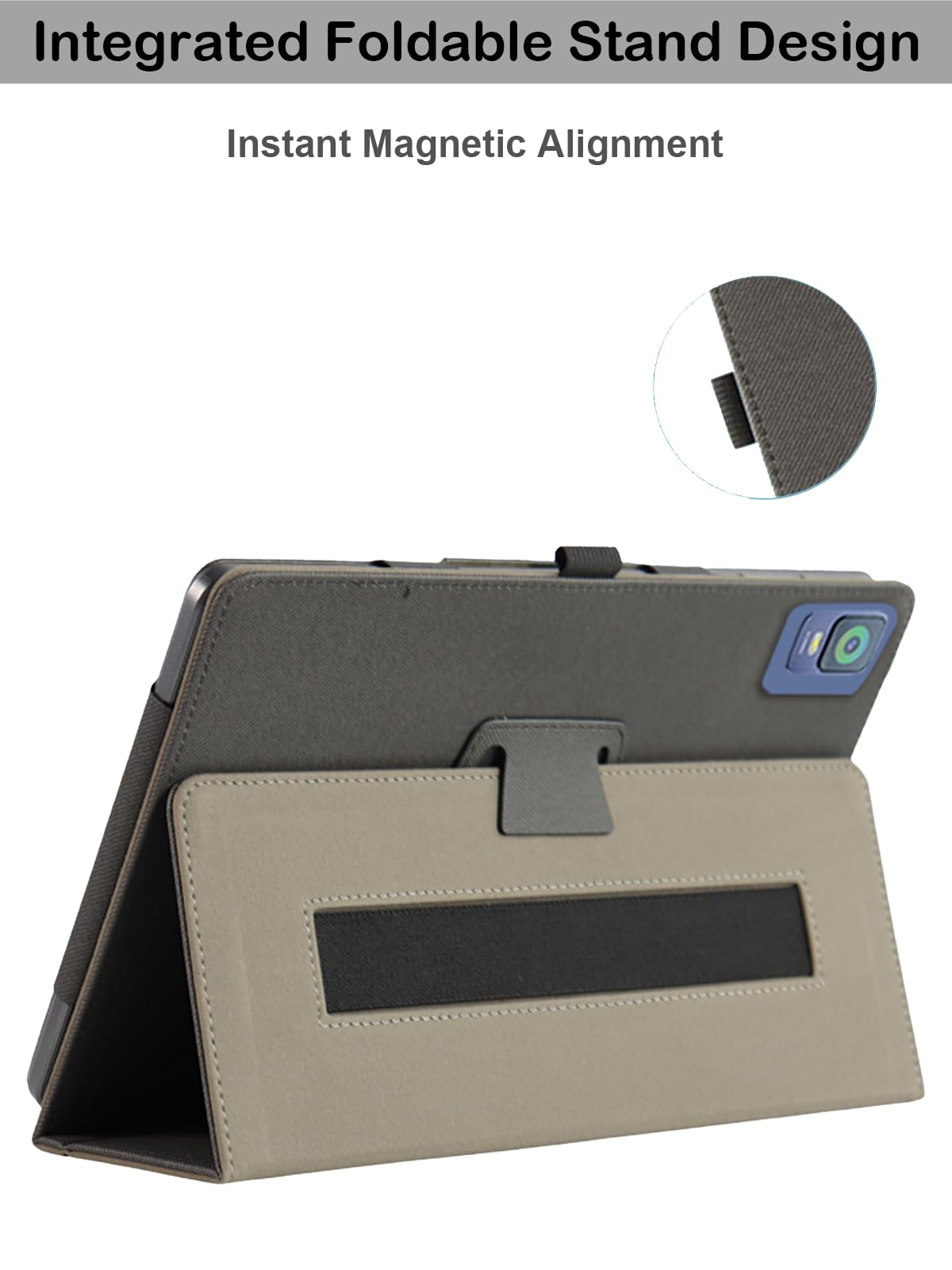 Tablet Case Work with XPPEN Magic Drawing Pad 12.2 inch, Protective Tablet Cover Sleeve with Pen Holder to Securely Store Stylus, Stand Function, Handheld Band, Shock Resistant (Slate Black)