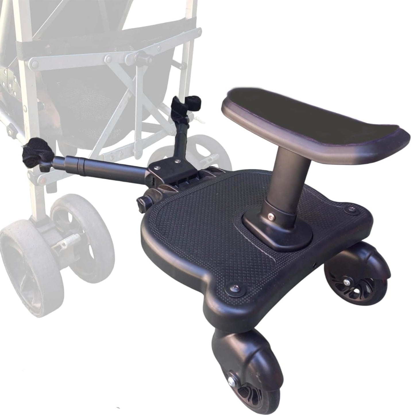 VLIEOVHN Universal Toddlers Stroller Board Kids Buggy Pushchair Jogger Travel Pram Buggy Board 2in1 Detachable Seat Or Stand Ride-on Connector Pram Accessories