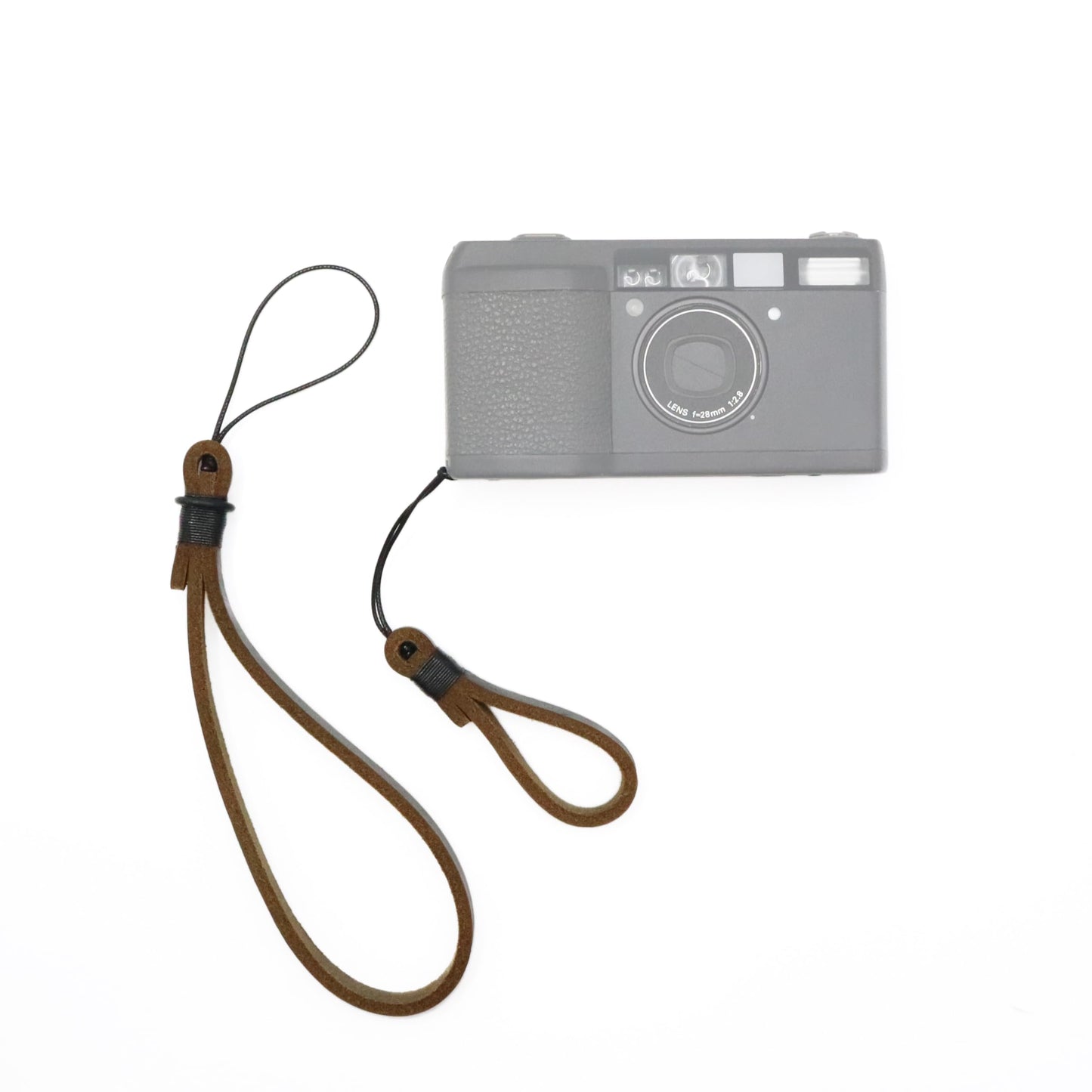 SNLxStudioz Genuine Leather Camera Wrist Strap for Fujifilm X100VI, Ricoh GR III - Hand Strap & Finger Loop Set (2-Pack) - Handmade Anti-Scratch Micro-Cord Lanyard for Compact Cameras