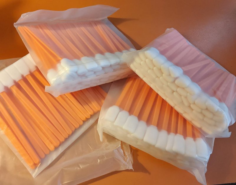 Foam Cleaning Swabs - Lint-Free Precision Swabs for Electronics, Camera & Lens Cleaning | 200pcs Orange