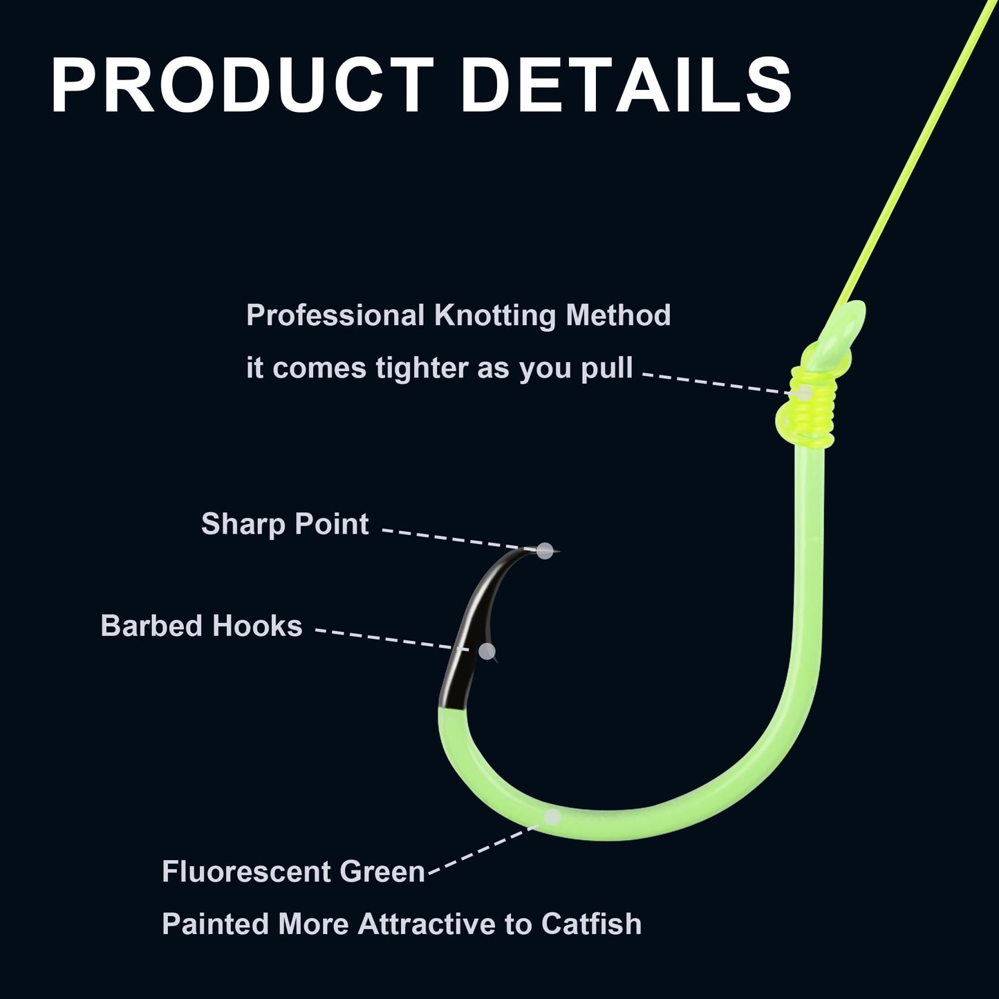 Bombrooster 5Pcs Santee Catfish Rig Set, Float Rig for Freshwater Fishing