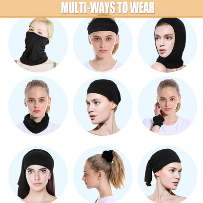 6 Pack Neck Gaiter Bandana Face Mask: Cooling Gator Mask for Outdoor Protection Breathable Face Cover Neck Scarf Protect from Dust Sun for Men Women Fishing Cycling Facemask Gaitor Balaclava, Pink