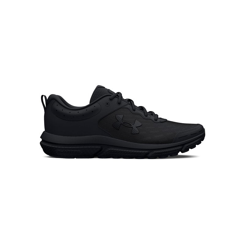 Under Armour Men's Charged Assert 10 Shoes, (002) Black/Black/Black, 8 X-Wide