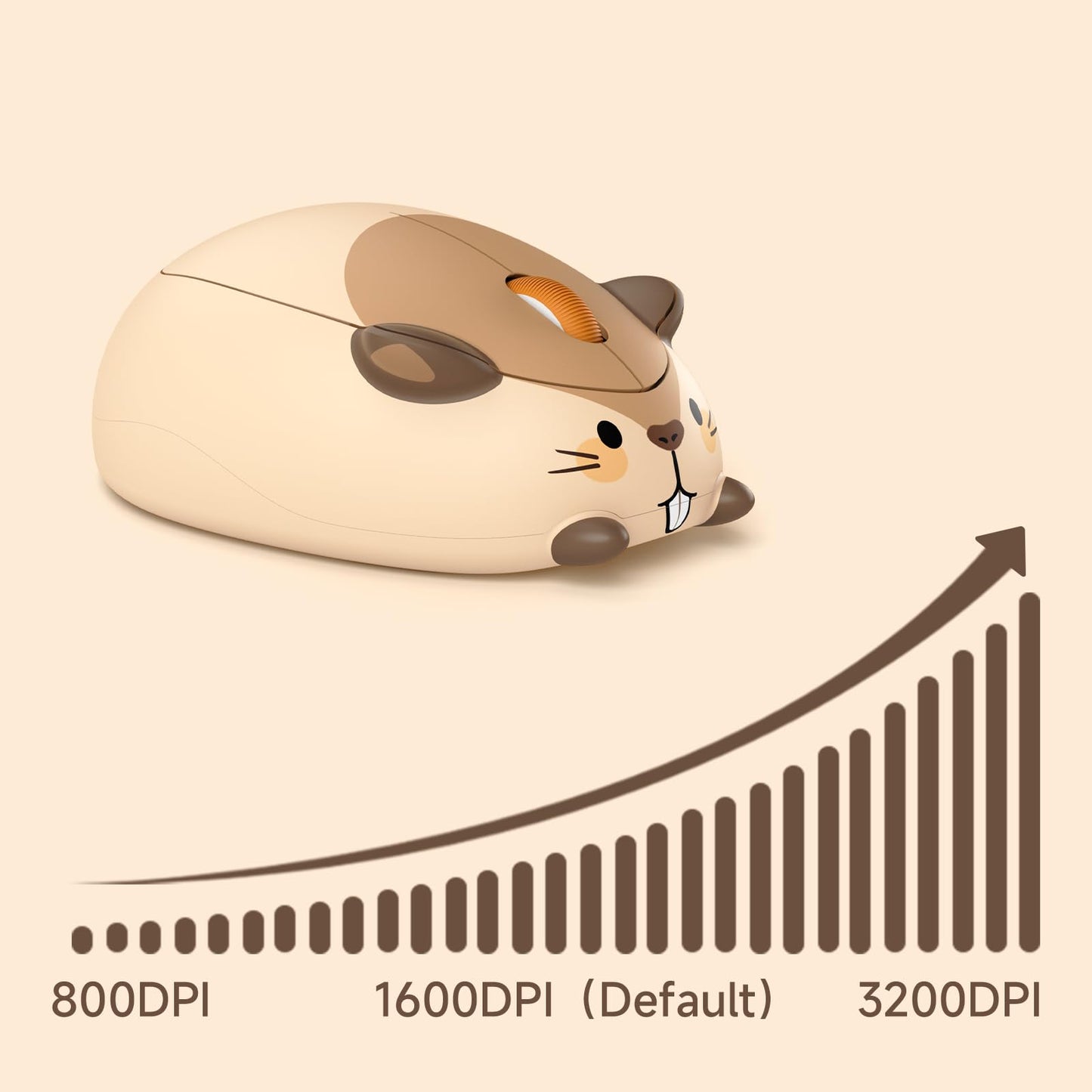Akko Cat Theme Wireless Gaming Mouse, 2.4G GHz with a USB Receiver, Cute Optical Cordless Cartoon Mice for Computer/Laptop/Desktop/PC, Compatible with Mac/Win (Gray Mimo)