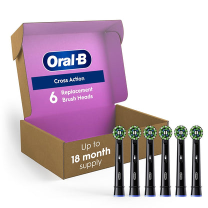 Oral-B CrossAction Electric Toothbrush Replacement Brush Heads Refill, 2ct (Packaging may vary)
