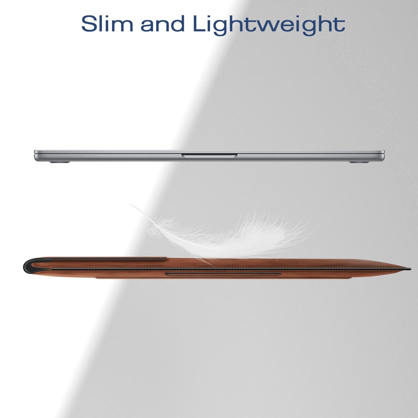 Fintie Sleeve Case for MacBook Air 15.3 M5 M4 M3 M2 A3448 A3241 A3114 A2941, MacBook Pro 16 A3428 A3429 A3403 A3186 A2991 A2485 A2780 A2141, Pro 15 A1707 A1990 - Slim Bag Cover with Stand (Brown)