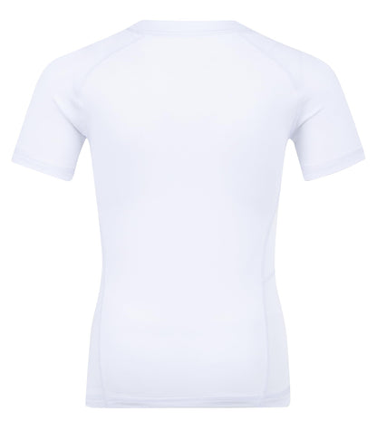 Runceptual Youth Boys Compression Shirt Short Sleeve Kids Quick Dry Base Layer Undershirt Basketball Athletic T-Shirt (US, Alpha, Medium, Regular, White)