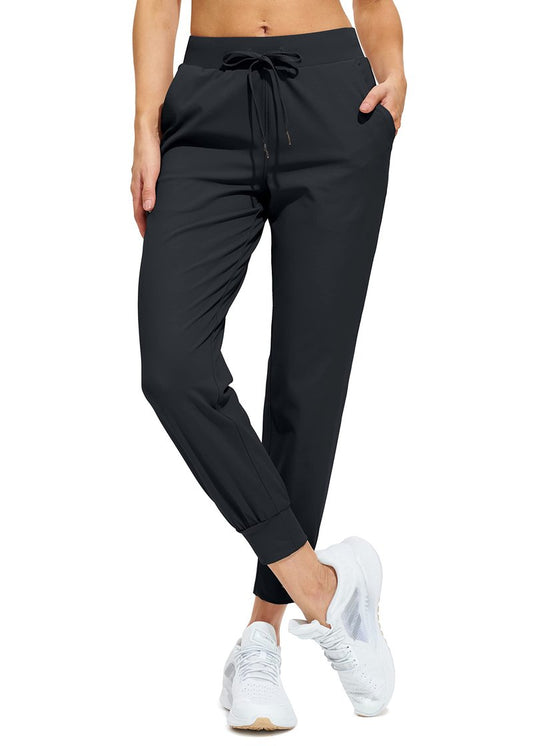 Libin Joggers for Women Tall/Regular/Petite Dance Sweatpants Athletic Workout Trousers Pants Tapered Casual Teacher Yoga Pants for Running Golf Work Cloths, Black 3XL