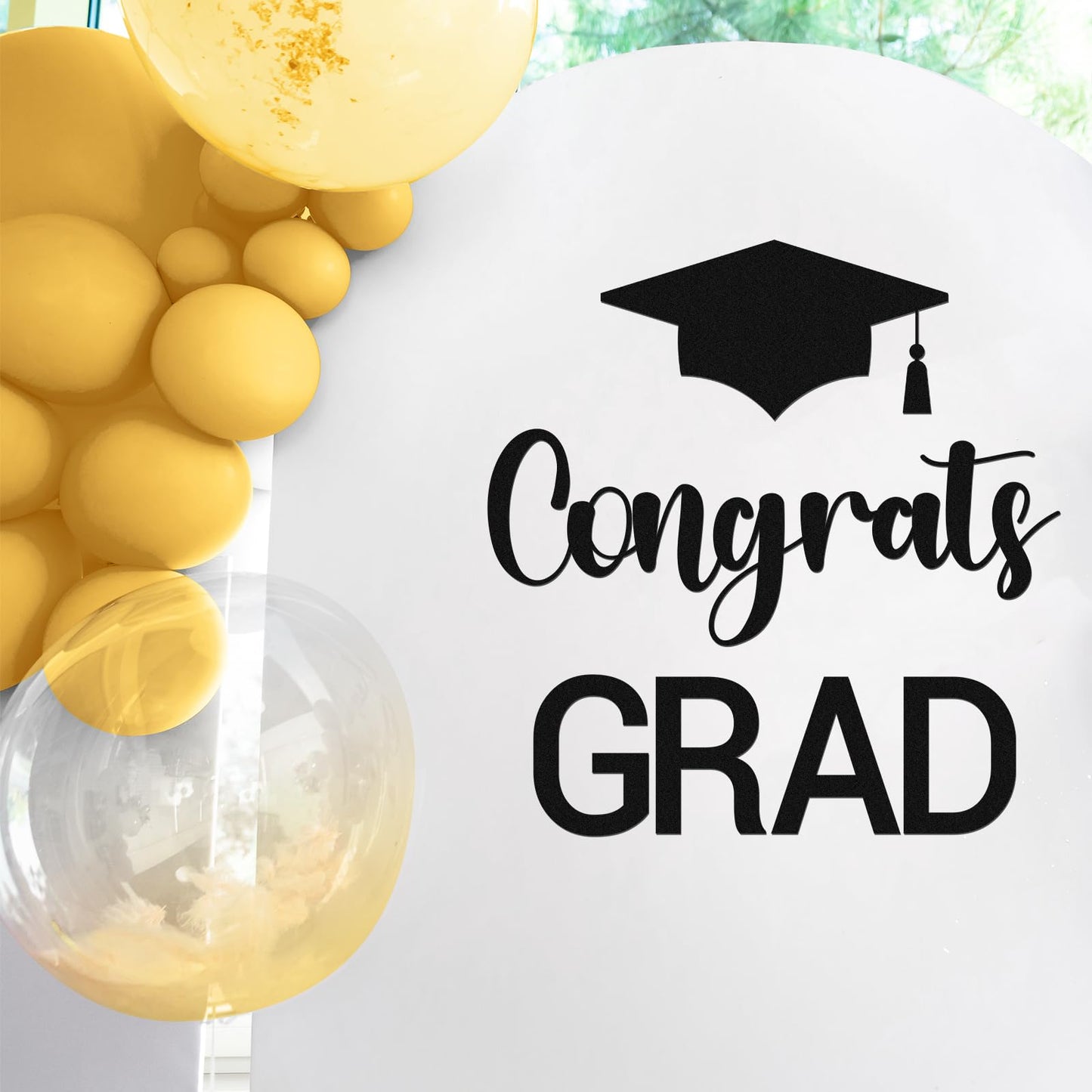 Epakh 2026 Graduation Party Decal Sign for Backdrop Letters Peel and Stick Graduation Sticker for Balloon Arch Decorations Party Sign Wall Decor(Black)