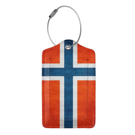 Norway Flag Luggage Tags for Suitcases Travel Suitcase Tags with Privacy Cover Id Label