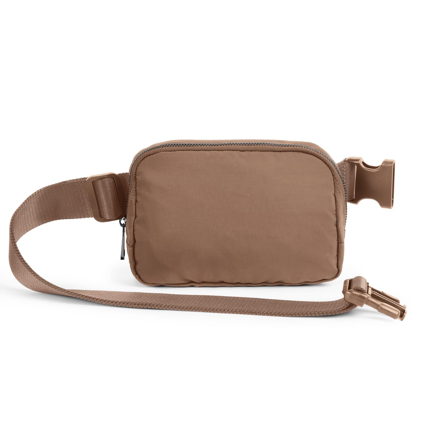 ODODOS Unisex Mini Belt Bag with Adjustable Strap Small Fanny Pack for Workout Running Traveling Hiking, Brown