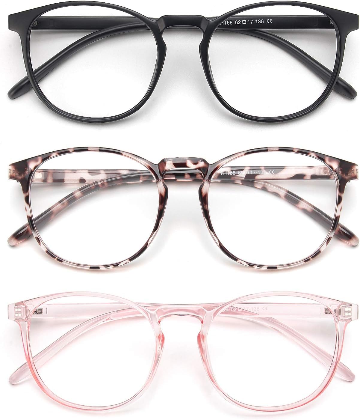 IBOANN Iconic Blue Light Glasses for Woman - Computer Glasses up to 99% Blue Light Blocking - Anti Eyestrain & UV Glare