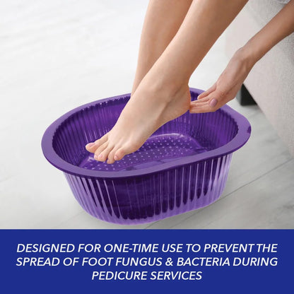 ForPro Professional Collection Universal Pedi Bath Liners - 50% THICKER - Fit Footsie Bath, Disposable Pedicure Foot Tub Liners for Foot Spa Basins & Foot Bath Soaks, Clear, 100-Count