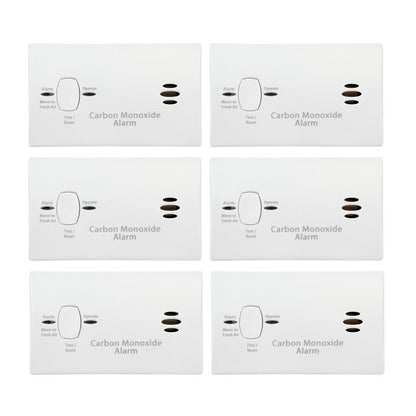 Kidde Carbon Monoxide Detector, AA Battery Powered, Portable for Travel or Home, 85 dB Alarm, LED Status Indicators, 3rd Edition, 6 Pack