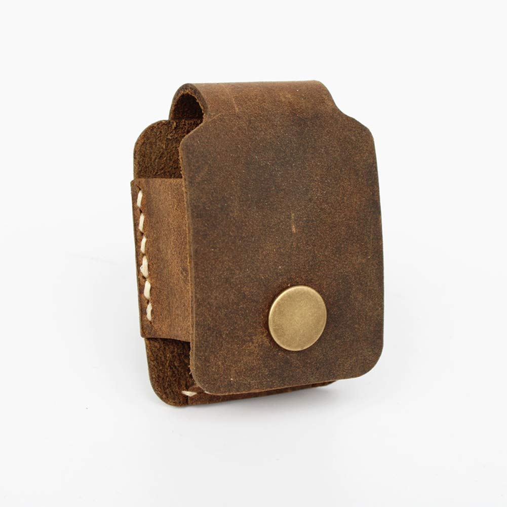 Handmade Genuine Leather Lighter Pouch Case Holder with Pocket Belt Loop