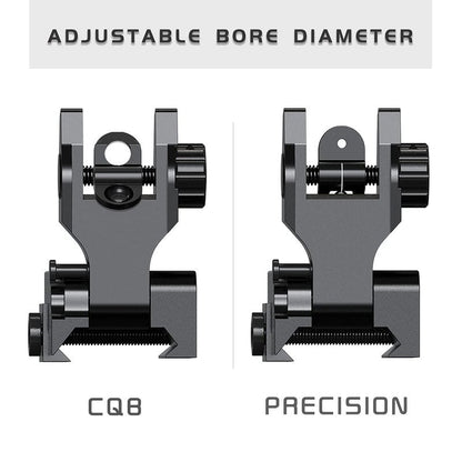 Marmot Flip Up Sight Full Metal Iron Sight & Fiber Flip Up Sights CQB & Precise Mode Gun Sights Rifle Sights