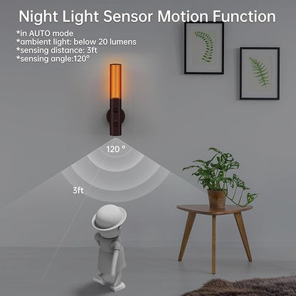 Koopala Motion Sensor LED Night Lights, Rechargeable Battery Operated Indoor Smart Motion Detector Nightlights with 3 Modes&3 Brightness, Auto Body Sensor Wall Lamps for Closet Stairway Cabinet