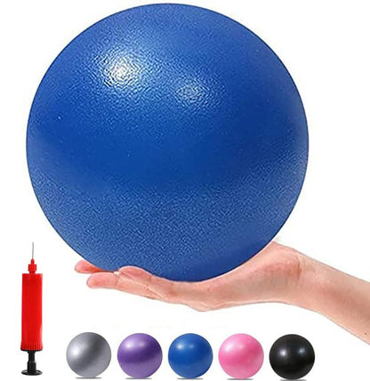 XIECCX Mini Yoga Balls 6 Inch Exercise Pilates Therapy Balance Micropore Ball Barre Equipment for Home Stability Training Physical Core Training with Pump(Blue)