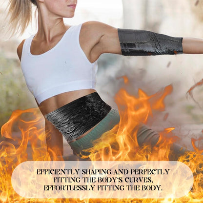 Meckerni 328 ft Black Osmotic Plastic Stomach Wrap, Saran Wrap For Exercise and Sweat Enhancer Body Wrap