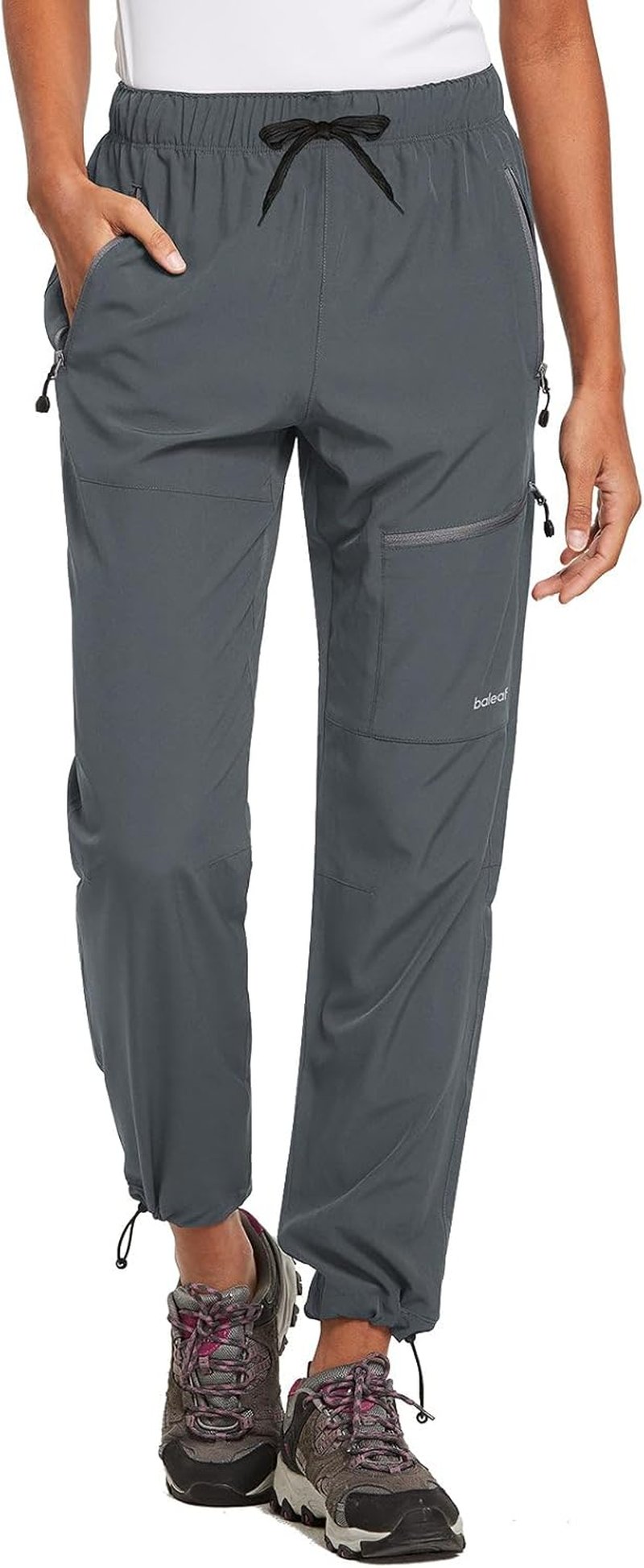 Baleaf Women's Quick-Dry Hiking Pants - Lightweight, Water-Resistant Cargo Design | Elastic Waist, All Seasons