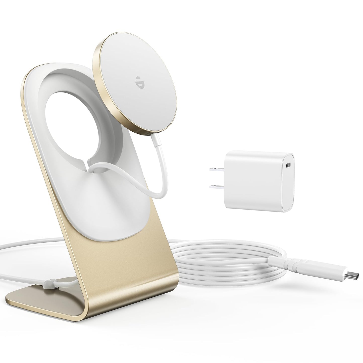 Magnetic Wireless Charger for iPhone 17/16/15/14/13/12 - Mag Charger+20W USB C Adapter, Fast Wireless Charging Stand/Pad with 5ft USB-C Cable for iPhone 17/16/15/14/13/12 Pro Max Plus Mini Air, Airpod