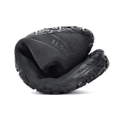 XPETI Men's Zen Trail Running Shoes | Wide Toe Box & Non-Slip Sole | Lightweight Breathable Mesh | for Hiking/Cross Training/Gym,Carbon Black 6.5