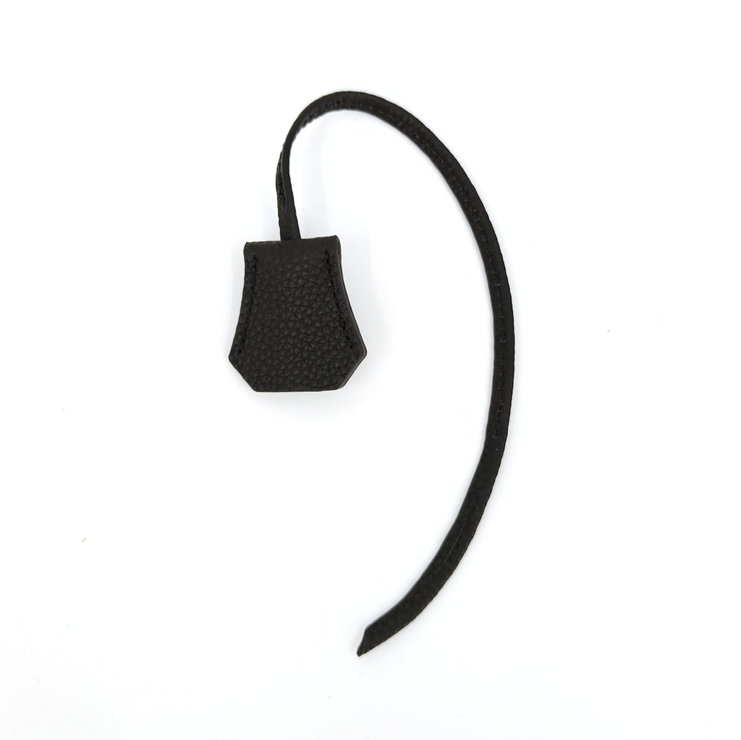 M-ioi-M Genuine Leather Key Clochette Bag Charms, Bell Shaped Key Holder Purse Pendant Ornament, Deco Keychain, Accessories Replacement for Luxury Designer Handbags (Black without padlock)