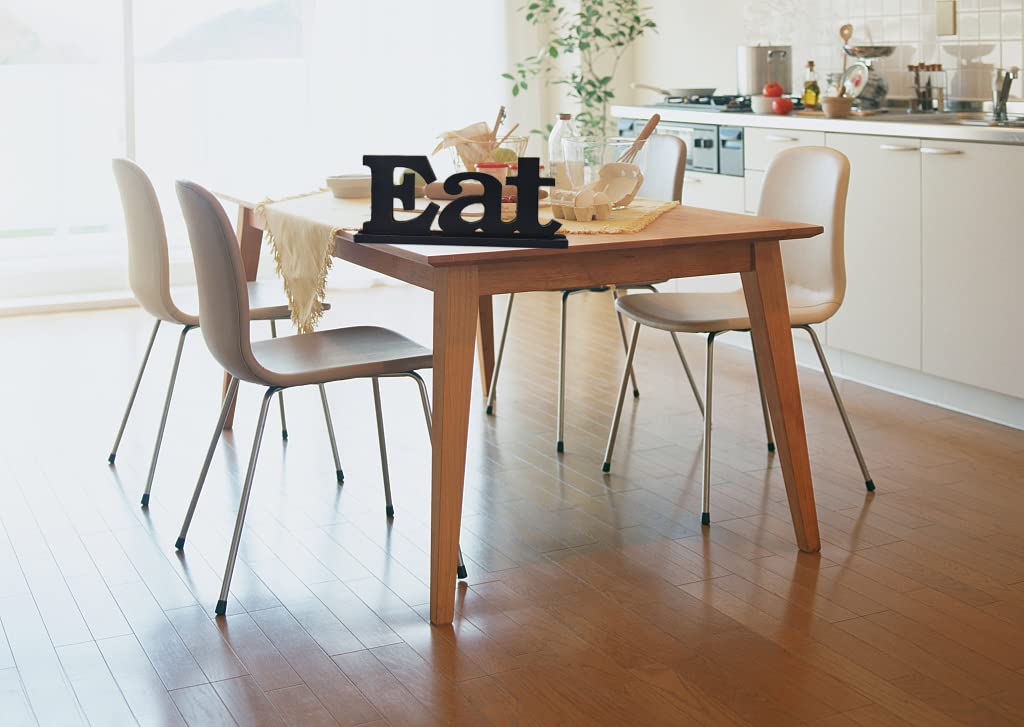 E-view Wooden Family Sign for Home Decor - Decorative Letters Tabletop Word Plaque Home Décor Accents (Eat)
